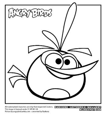 Angry birds coloring page - Orange bird