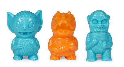 Five Points Festival 2019 Exclusive Bat Boy, Wing Kong & Caveman Dino Orange & Turquoise Micro Vinyl Figures by Super7