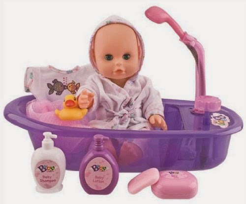 Baby Doll with Deluxe Bath Time Fun Set