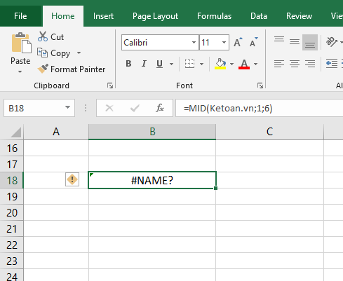 Cách khắc phục lỗi #NAME? trong Microsoft Excel