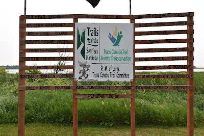 Lorne Manitoba Trans Canada Trail sign.