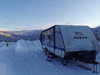 Jayco RV X213 in snow