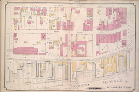 Plate 3, 1884 Goad Atlas of Toronto, Union Station, Queen's Hotel