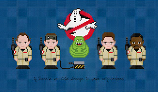 Ghostbusters Characters and Logo - Cross Stitch PDF Pattern Download