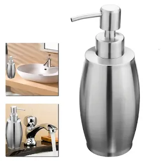 Easy press soap dispenser  with countertop tank, offers an easy-dispensing mechanism combined with elegant design hown - store