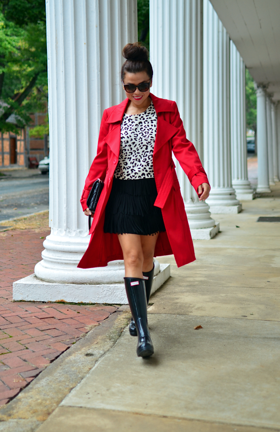 Outfit with Hunter boots 