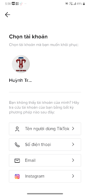 Dịch vụ lấy lại tài khoản Tiktok bị hack