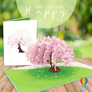 Cherry Blossom Pop Up Mother's Day Card