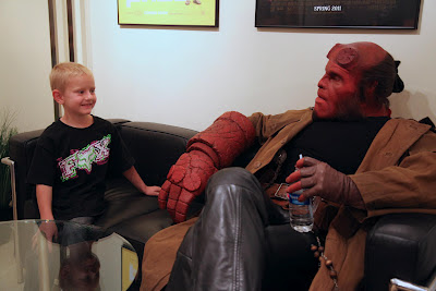 Ron Perlman as Hellboy with a Make A Wish Day