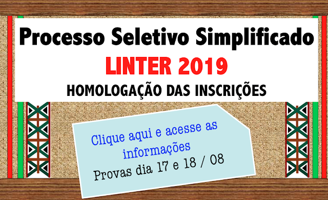 Lista de inscrições homologadas