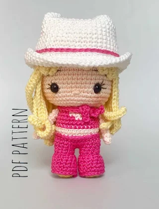 Barbie Amigurumi Doll - Cowboy and Cowgirl outfit