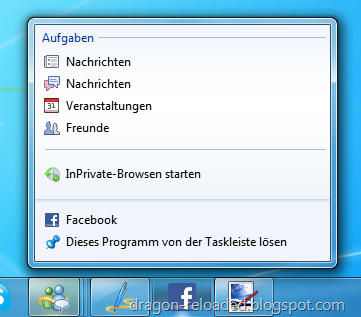 IE9 Facebook Jumplist