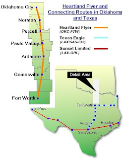 Amtrak Heartland Flyer Route