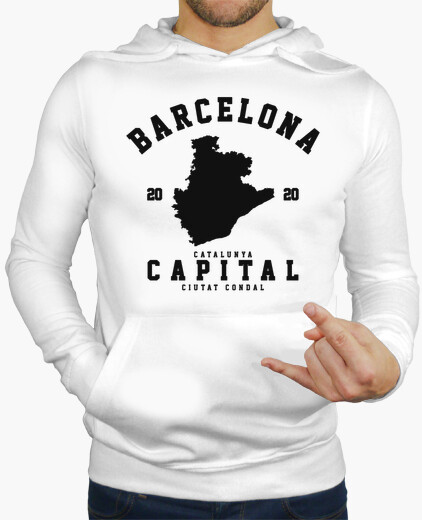 Ciudades, Sudaderas, Barcelona, Negro