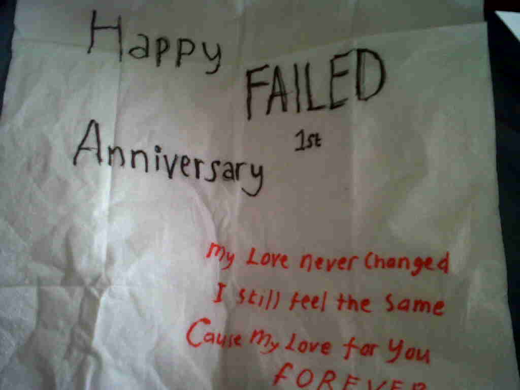 Ladies Story Happy Anniversary Failed