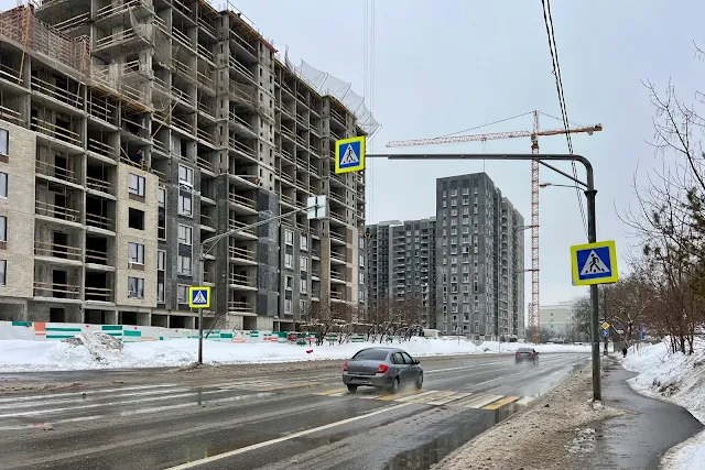 Кусковская улица, строящиеся жилые дома по программе реновации – бывшая территория Перовской плодоовощной базы