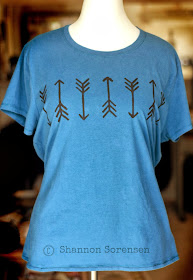 DIY Painted Arrows T-shirt finished