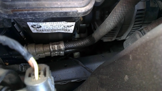 e46 power steering hose leak