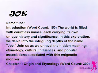 meaning of the name "JOE"