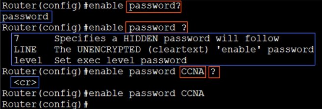 cisco enable password komutu