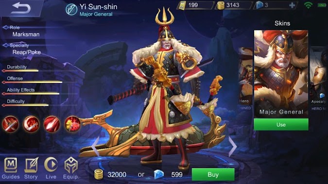 Guide Build Gear, Tutorial, Cara Bermain Yi Sun Shin Mobile Legends