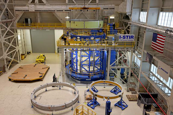 At NASA's Michoud Assembly Facility in New Orleans, Louisiana, processing is conducted on barrels that will form the structural test article for the Space Launch System's Exploration Upper Stage...on May 25, 2023.