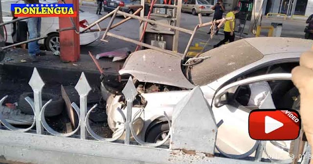 Estalló el tanque de gas de una camioneta de Corpoelec en Valencia