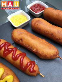 mau cocina de todo receta corn dogs banderillas de salchicha estilo americano facil