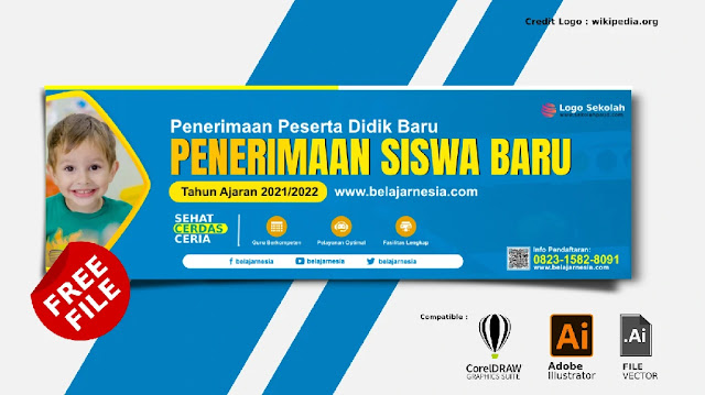 Free Spanduk : Download Banner Penerimaan Siswa Baru PAUD Gratis