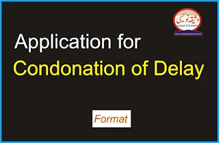 Application for Condonation of Delay format