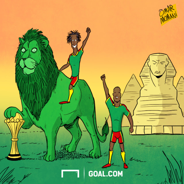 Cameroon win AFCON cartoon