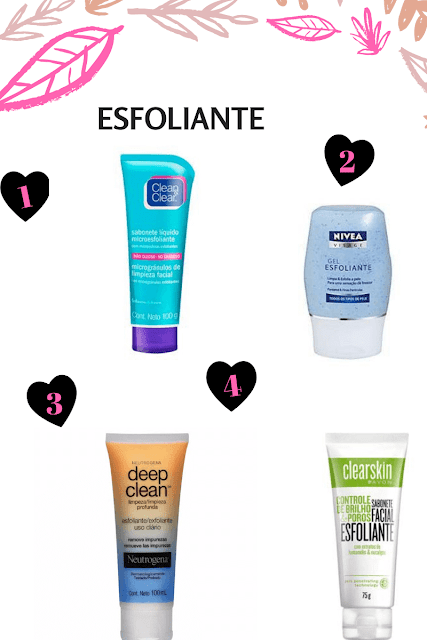 produtos de limpeza de pele