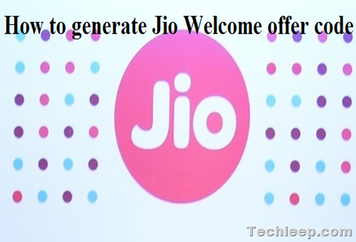 generate Jio Welcome offer code and get Free JIO sim 