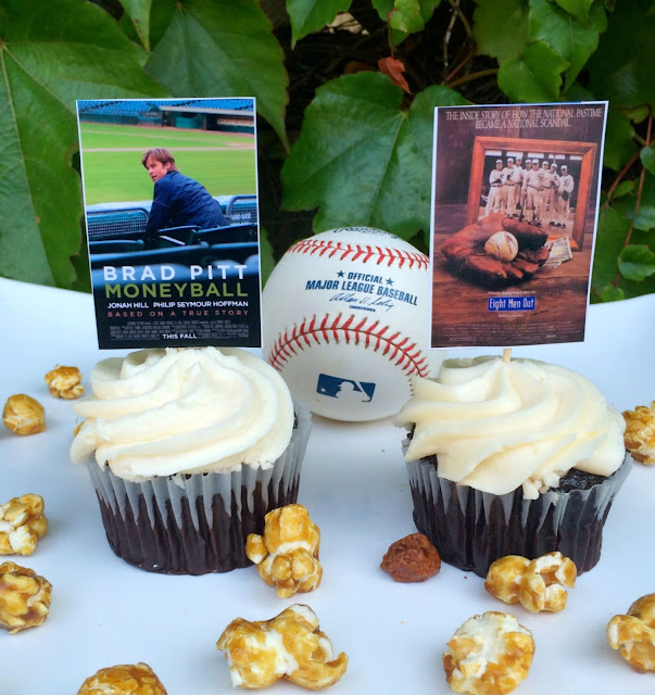 Baseball Movie Party Cupcakes - www.jacolynmurphy.com