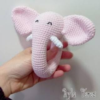 PATRON SONAJERO ELEFANTE DE CROCHET