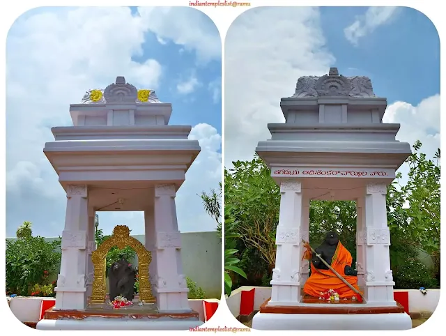 Adi Shankara  and Naga devata at Konthamuru Lord Ganesh Temple