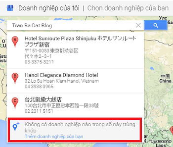 Thêm doanh nghiệp vào Google Maps