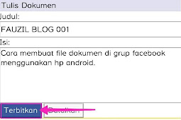 Cara Membuat DOC Atau File Dokumen Di Grup Facebook Menggunakan Hp Android.