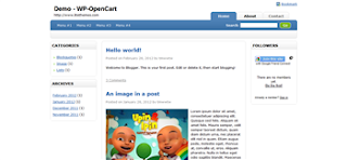 WP OpenCart Blogger Template is a free premium style blogger template. its wp to blogger converted style