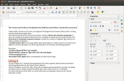 Nova Barra do Libre Office 4.1