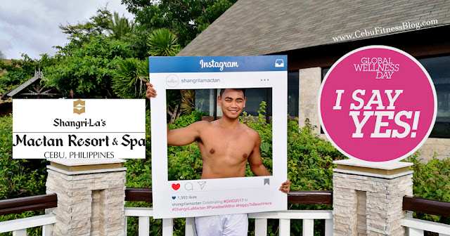 Cebu Fitness Blogger, Mark Monta during Shangri-La's Mactan Resort and Spa Global Wellness Day