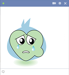 Crying Heart Emoticon for Facebook