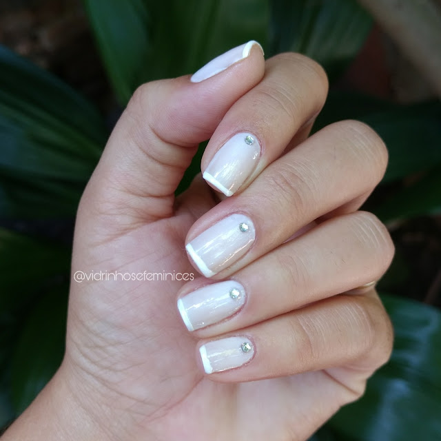 unhas de noiva  francesinha 