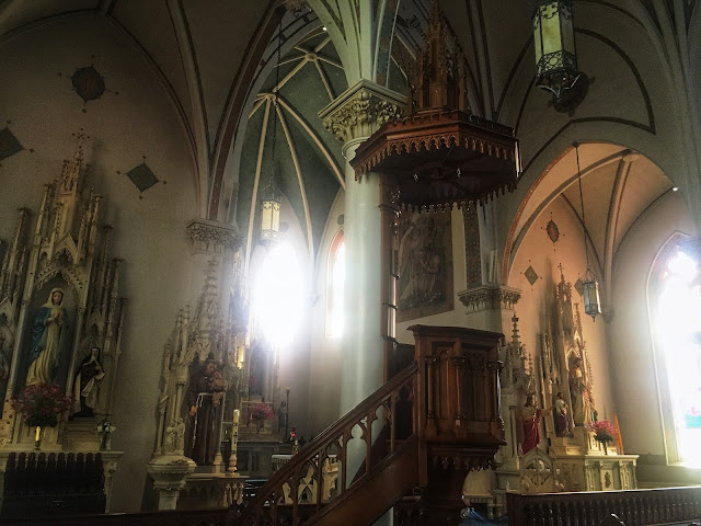 historic church interior, Fredericksburg, Texas