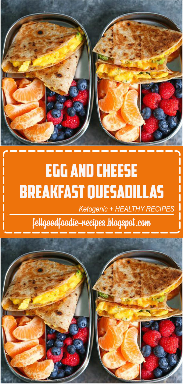 Ham, Egg and Cheese Breakfast Quesadillas - Meal prep ahead of time so you can have breakfast done right every morning! Less than 300 calories per serving!