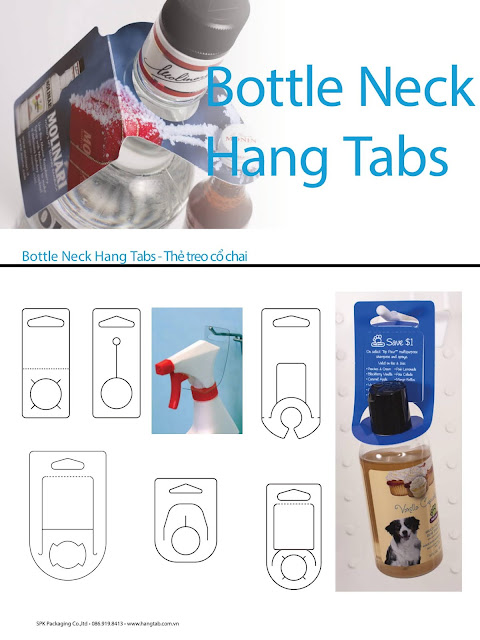 Bottle neck hang tabs - Thẻ treo cổ chai