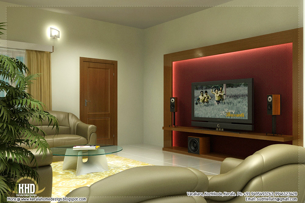 Beautiful living  room  rendering Kerala home  design and 