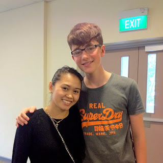 Greyson Chance before a concert wearing new glasses!