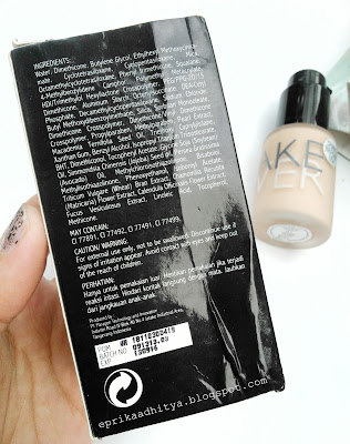 review pemakaian make over liquid foundation  shade ochre