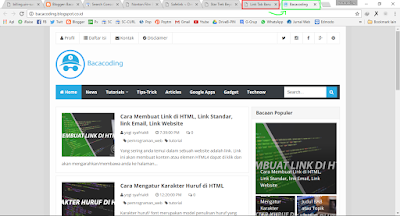 Cara Membuka Link Pada Tab/Jendela baru di HTML